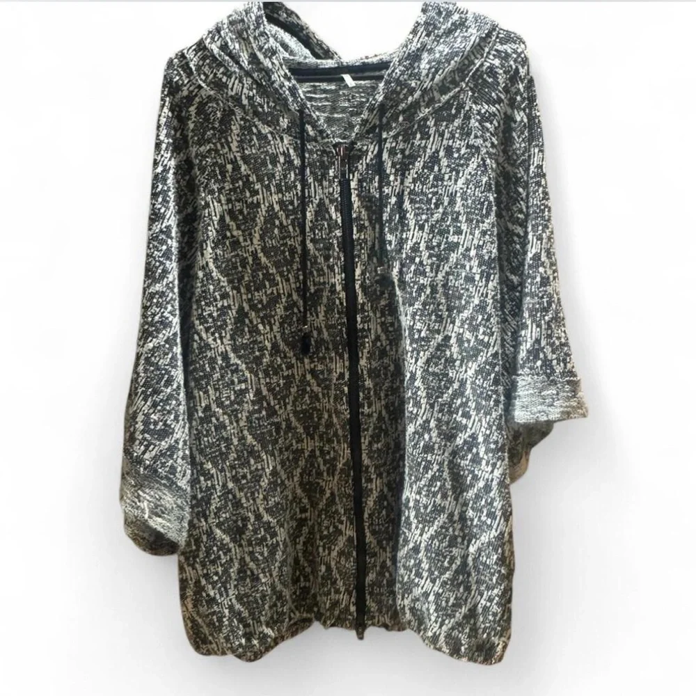 Free People Santa Fe Jacquard Zippered Kimono - Size Large - Picture 7 of 8